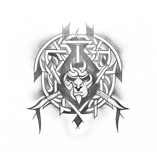 Fire With Norse Word For IRA inside tattoo design idea