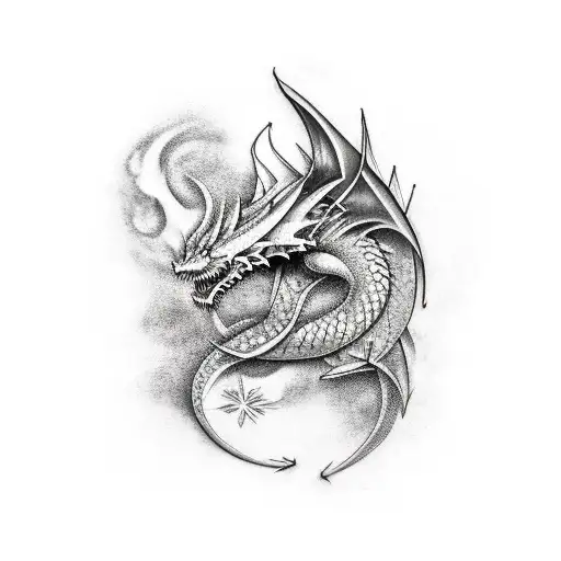Nordic Dragon  tattoo design idea
