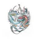 Nordic Dragon  tattoo design idea