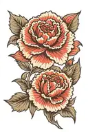 carnation flower tattoo design idea