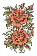 carnation flower tattoo design idea