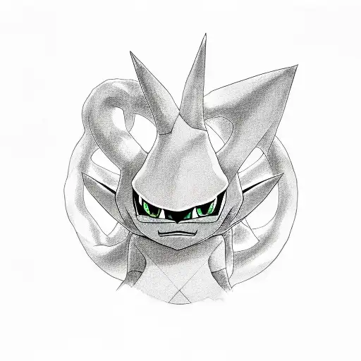 Gengar, rayquaza, mew, celebi and darkrai tattoo design idea