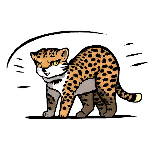 cheetah tattoo design idea