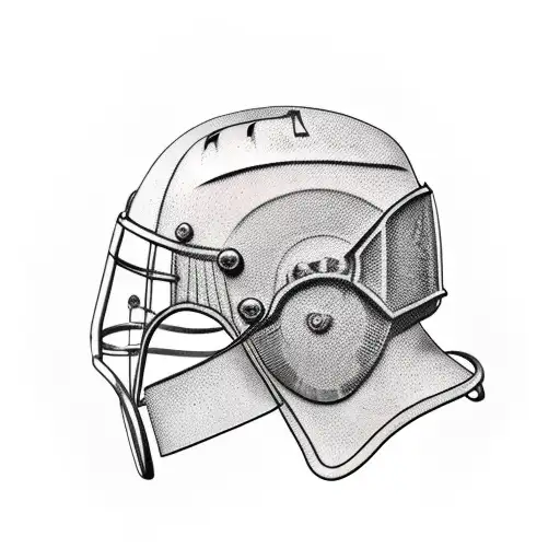 gladiator helmet sideview tattoo design idea