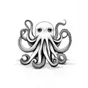 octopus holding random objects tattoo design idea