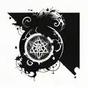 A tattoo design combining elements of philosophy and chaos theory tattoo design idea