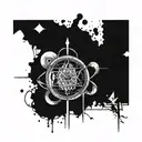 A tattoo design combining elements of philosophy and chaos theory tattoo design idea