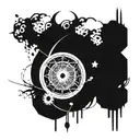 A tattoo design combining elements of philosophy and chaos theory tattoo design idea