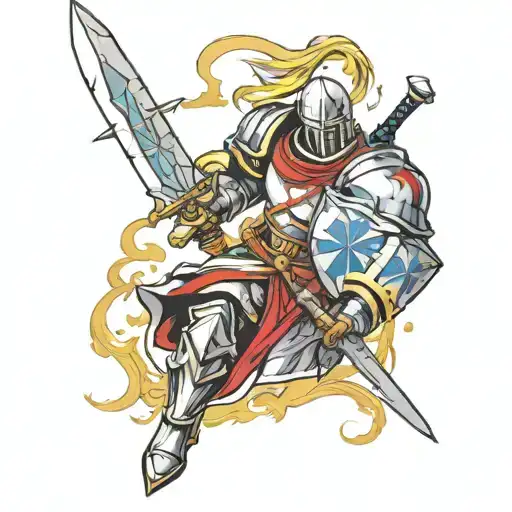templar Knight tattoo design idea