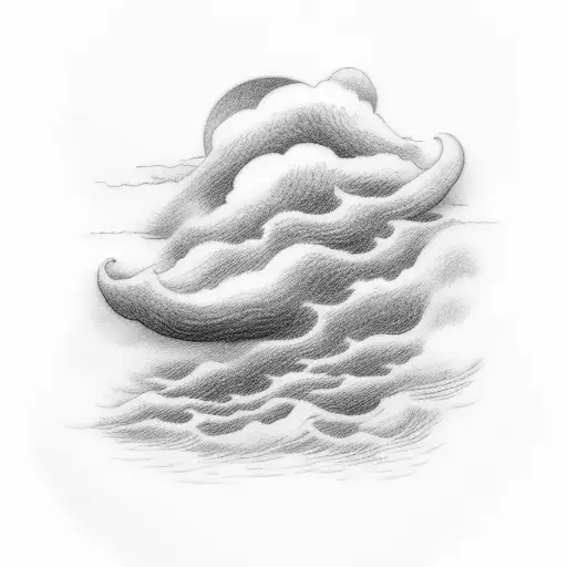 cloud  wave Gary  tattoo design idea