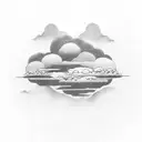 cloud  wave Gary  tattoo design idea