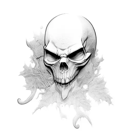 ghost face tattoo design idea