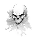 ghost face tattoo design idea