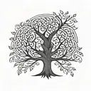Celtic family tree tattoo design idea