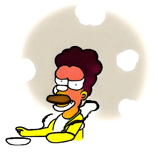 Simpsons bart smoking tattoo design idea