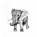 Elephant tattoo design idea