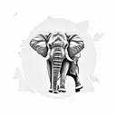 Elephant tattoo design idea