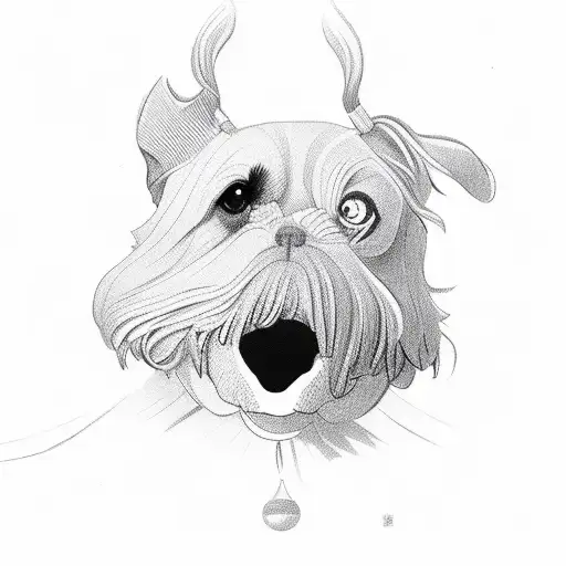 A waffle with legs running like a dog  tattoo design idea