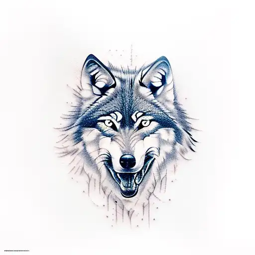 wolf demon tattoo design idea