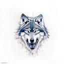 wolf demon tattoo design idea