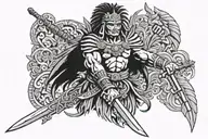 lapu lapu warrior wilding sword Filipino tribal tattoo tattoo design idea