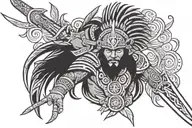 lapu lapu warrior wilding sword Filipino tribal tattoo tattoo design idea