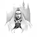 alucard portrait from castlevania tattoo design idea
