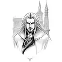 alucard portrait from castlevania tattoo design idea