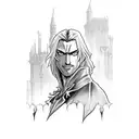 alucard portrait from castlevania tattoo design idea