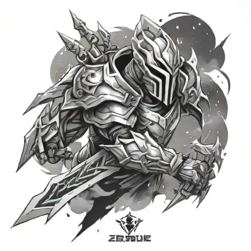 galaxy slayer zed league tattoo design idea
