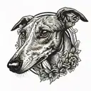 whippet tattoo design idea