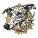 whippet tattoo design idea