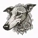 whippet tattoo design idea