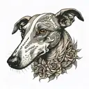 whippet tattoo design idea