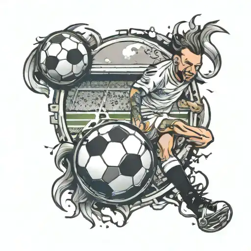 soccer arena tattoo design idea