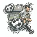 soccer arena tattoo design idea
