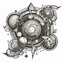 planetary rotation  tattoo design idea
