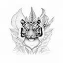 tiger lily tattoo design idea