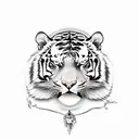 tiger lily tattoo design idea