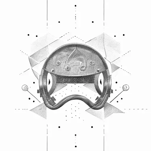 ship helm tattoo design idea