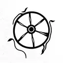 ship steering wheel tattoo design idea