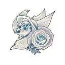 Name "Giorgia" with date "24 July 2000" tattoo design idea