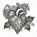 Crying Heart tattoo design idea