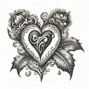 Crying Heart tattoo design idea