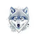 angry wolf tattoo design idea