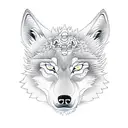 angry wolf tattoo design idea