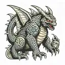 godzilla and mothra tattoo design idea