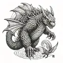 godzilla and mothra tattoo design idea