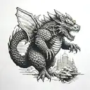 godzilla and mothra tattoo design idea