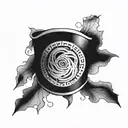 forearm cuff blackout tattoo design idea